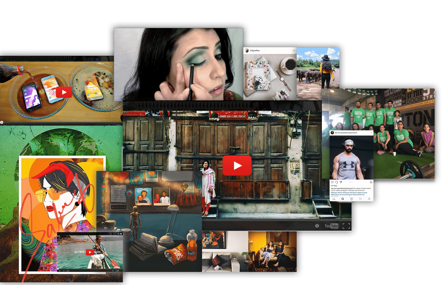 pakistani content creators collage