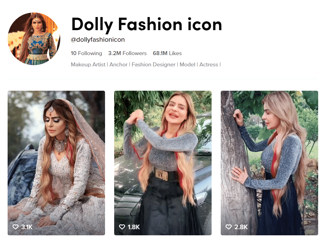 Dolly Fashion Icon Official TikTok Profille